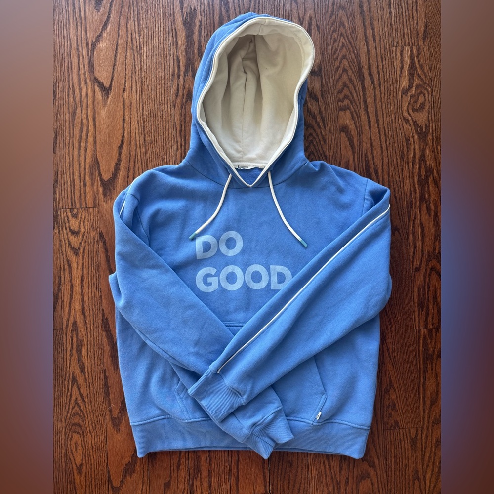 Cotopaxi Pullover Hoodie with 'DO GOOD' Print